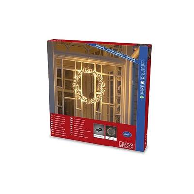 Konstsmide 2757-800 Deurkrans met verlichting Krans Barnsteen LED Amber Energielabel: F (A - G) Timer, Dimbaar