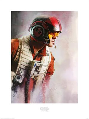 Kunstdruk Star Wars - The Last Jedi Poe Paint 60x80cm