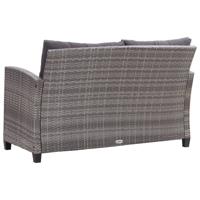 3-delige Tuinset poly rattan en massief acaciahout - thumbnail