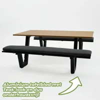 Lorenzo picknickbank 180 cm - thumbnail