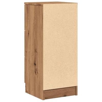 Dressoir 30x30x70 cm bewerkt hout artisanaal eikenkleur