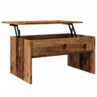 Salontafel 80x50,5x41,5 cm bewerkt hout oud houtkleurig - thumbnail