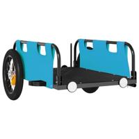 Fietstrailer oxford stof en ijzer blauw - thumbnail