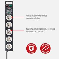 Brennenstuhl Super-Solid overspanningsbeveiliging 13.500 A 5-voudig zwart 2,5 m H05VV-F 3G1,5 - 1153380315 - thumbnail