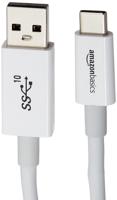 Amazon Basics USB-C to USB-A 3.1 Gen 2 Adapter Fast Charger Cable, 10Gbps High-Speed, USB-IF Certified, for Apple iPhone 15, iPad, Samsung Galaxy, Tablets, Laptops, 3 Foot, White - thumbnail
