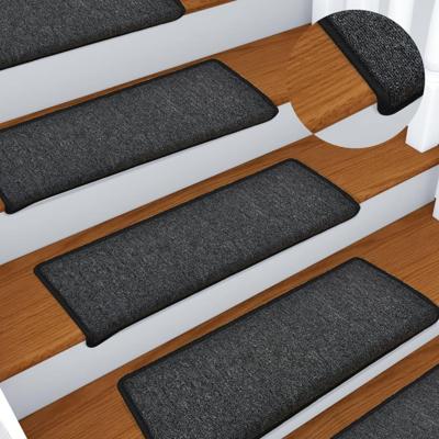 VidaXL Trapmatten 15 st 65x21x4 cm antraciet rechthoekige rand VidaXL Trapmatten 15 st 65x21x4 cm antraciet rechthoekige rand