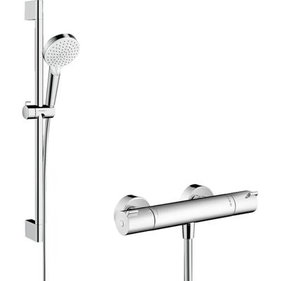 Hansgrohe Crometta thermostatische doucheset 15cm met 2 straalsoorten wit/chroom Hansgrohe Crometta thermostatische doucheset 15cm met 2 straalsoorten wit/chroom