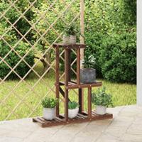 VidaXL Plantenstandaard 81x25x75,5 cm massief vurenhout - thumbnail