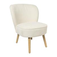Fauteuil Didi corduroy - wit - 77x60x69 cm - thumbnail