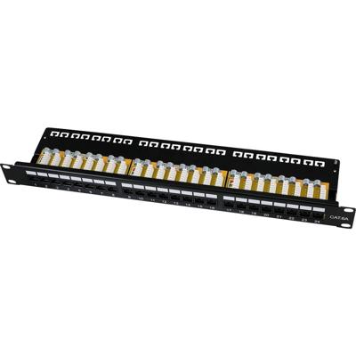 LogiLink NP0133 Patchpaneel 483 mm (19) CAT 6A 1 HE Zwart Ingericht