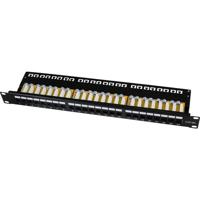LogiLink NP0133 Patchpaneel 483 mm (19) CAT 6A 1 HE Zwart Ingericht - thumbnail