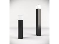 Enzo Paallamp | Zwart | 80cm | Vierkant | 12W LED | IP44 3000K | Smartwares OOL-50018 - A5019000 - thumbnail