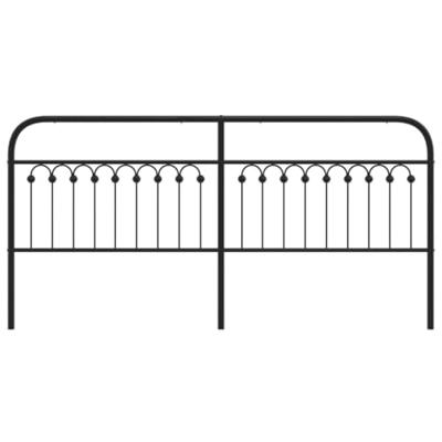 Hoofdbord 200 cm metaal zwart Hoofdbord 200 cm metaal zwart