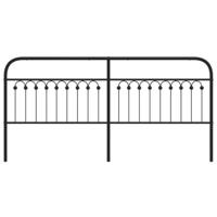 Hoofdbord 200 cm metaal zwart - thumbnail