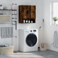 Wandkast 60x31x70 cm bewerkt hout gerookt eikenkleurig - thumbnail