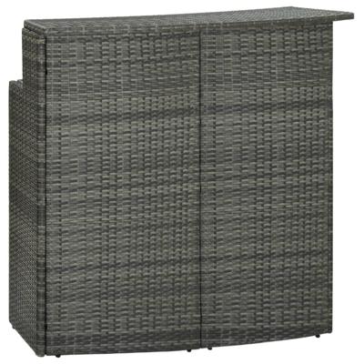 Tuinbartafel 120x55x110 cm poly rattan grijs Tuinbartafel 120x55x110 cm poly rattan grijs