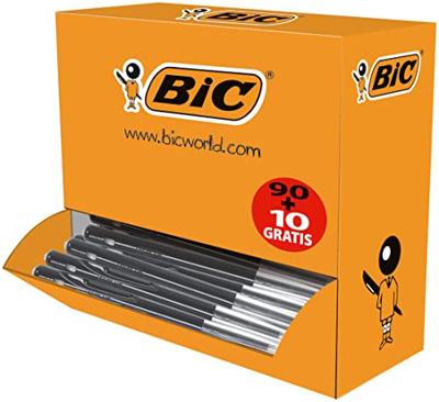 100x Bic M10 balpen zwart medium