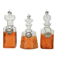 Decoris kersthanger glas drankfles transparant - assortiment - thumbnail