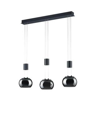 Trio Design hanglampMadison Zwart - 3-lichts - 342010332