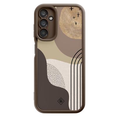 Samsung Galaxy A14 bruine case - Abstract almond shapes