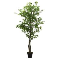 Kunstplant ficus 378 bladeren 80 cm groen - thumbnail