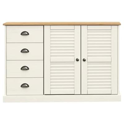 Dressoir met lades VIGO 113x40x75 cm massief grenenhout wit