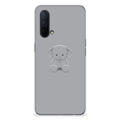 OnePlus Nord CE 5G Telefoonhoesje met Naam Grijs Baby Olifant