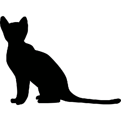 Poes zittend - Muursticker Poes zittend - Muursticker