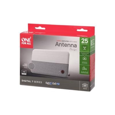 One For All sv9436 passieve dvb-t/t2 platte antenne wit/grijs