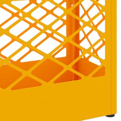 VidaXL Paraplu standaard mosterdgeel 28 x 12 x 41 cm staal VidaXL Paraplu standaard mosterdgeel 28 x 12 x 41 cm staal