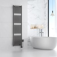 Wiesbaden Elara Elektrische Radiator met Smart WiFi - 181.7x45cm - Gunmetal - thumbnail