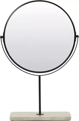 Light & Living spiegel steen riesco 32.5x12.5cm wit