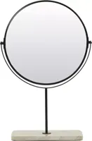 Light & Living spiegel steen riesco 32.5x12.5cm wit - thumbnail