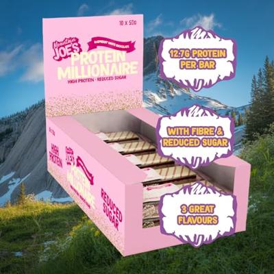 Mountain Joe&apos;s Protein Millionaire Raspberry White Chocolate (10 x 50 g)