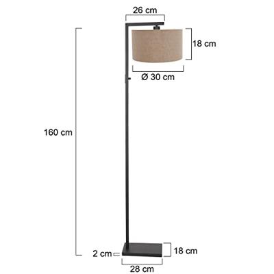 Steinhauer VloerlampStanger met taupe kap - 8217ZW