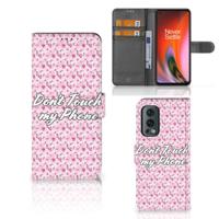 OnePlus Nord 2 5G Portemonnee Hoesje Flowers Pink DTMP - thumbnail