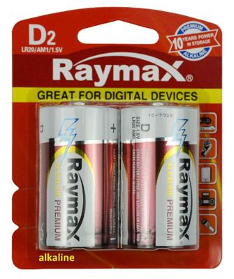 Raymax Batterij alkaline lr20 d 15v x2st