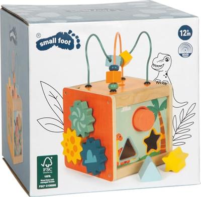 Small Foot - houten activiteitenkubus motoriekspiraal dino