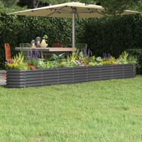VidaXL Plantenbak 332x40x36 cm gepoedercoat staal antracietkleurig - thumbnail