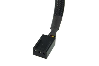 Phobya Y-kabel 3pin Molex naar 4X 3pin Molex 60cm - zwarte kabel ventilatorkabel en adapter