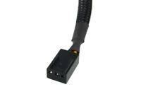 Phobya Y-kabel 3pin Molex naar 4X 3pin Molex 60cm - zwarte kabel ventilatorkabel en adapter - thumbnail