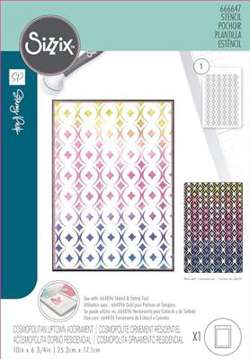 Sizzix • cosmopolitan stencil a5 uptown adornment