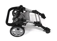 Combi-poppenwagen Linus Plus - Melange Grijs Roze - thumbnail