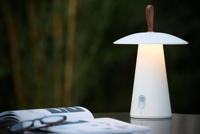 Lucide LA DONNA - Oplaadbare Tafellamp Binnen/Buiten - Accu/Batterij - Ø 19,7 cm - LED 3 StepDim - 1x2W 2700K - IP54 - Wit - thumbnail