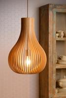 Lucide BODO - Hanglamp - Ø 38 cm - 1xE27 - Licht hout - thumbnail