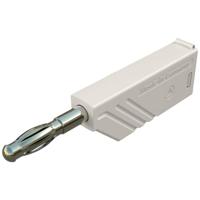 SKS Hirschmann LAS N WS Au Lamellenstekker Stekker, recht Stift-Ø: 4 mm Wit 1 stuk(s) - thumbnail