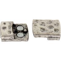 Creativ Company Magnetische sluiting, afm 7x29 mm, gatgrootte 3x10 mm, antiek zilver, 1 stuk - thumbnail