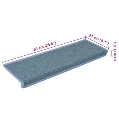 VidaXL Trapmatten 15 st 65x21x4 cm blauw