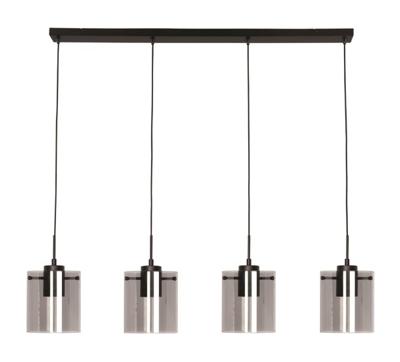 Freelight Hanglamp Interno 4 lichts L 120 cm zwart