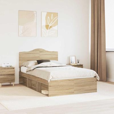 Bedframe met hoofdeinde Sonoma 120 x 190 cm Massief grenenhout